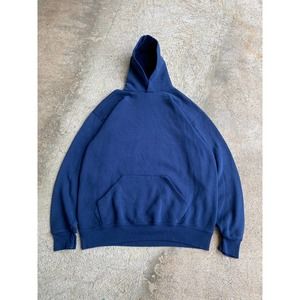 Vintage 90s Russel Athletic Blank Navy Stained Hoodie
